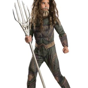 Deluxe Justice League Aquaman  Boys Superhero Costume - Medium