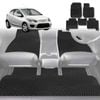 6D Diamond Car Floor Mats for Mazda 2 2007-2014-Full Set-Black-Outback GT