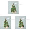3PK Urban Christmas Tree w/ Presents Hanging Decoration Ornament 10cm Green