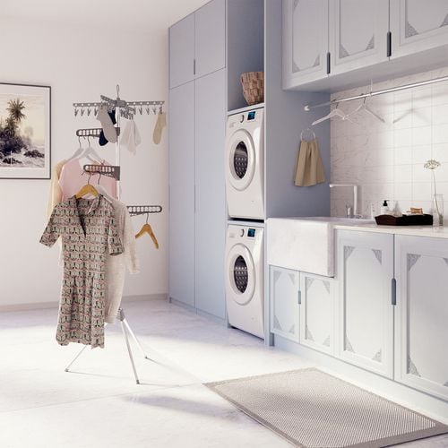Practa Grey Hanging Tower Clothes Airer Bunnings Australia