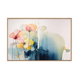 Artey | Azure Whispers Of Nature II - Framed Canvas - Natural Frame - 110 x 165cm