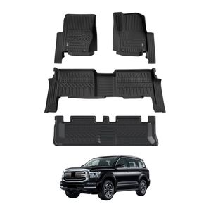 AUSGO 3-Row Set Car Floor Mats for GWM Tank 500 7-Seat 2024-Onwards Floor Liners