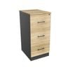 Xavier 3-Drawer Storage Filing Cabinet - Oak & Ironstone