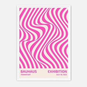 Galrie Bauhaus Frankfurt 1923 Exhibition Poster - Vintage Abstract Art Print, White Frame, A2 42 x 60cm (16 x 24inch)