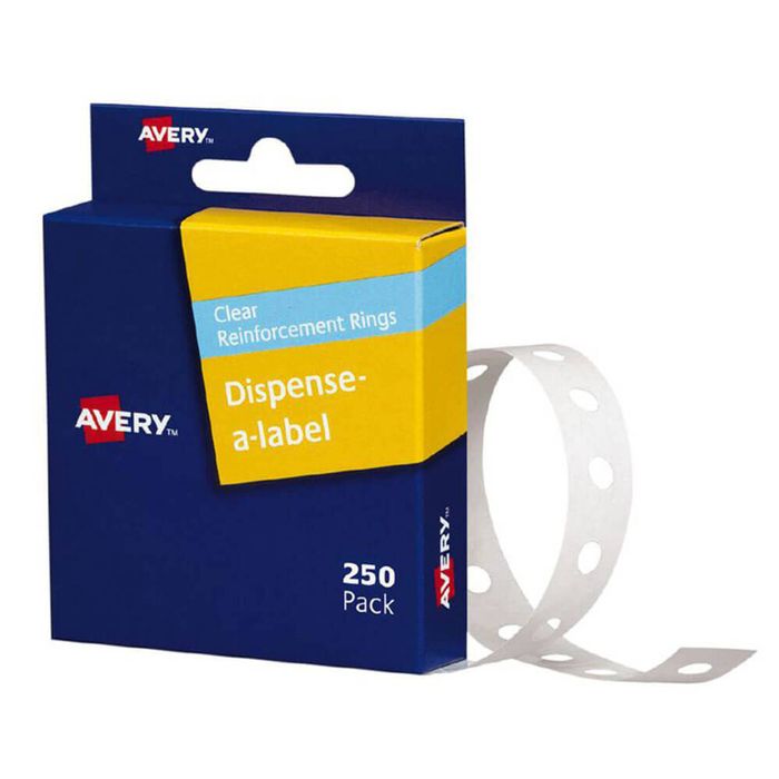 Avery Reinforcement Rings Vinyl (Clear) (250pk)
