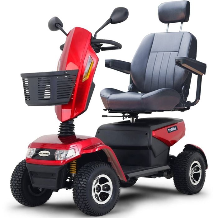 Equipmed ProRider Ultra Large-sized, Strong Climber, Varied Terrain, 200kg Capacity Mobility Scooter - Red