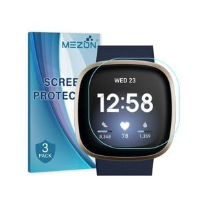 3 Pack MEZON Fitbit Versa 3 Ultra Clear TPU Film Screen Protectors