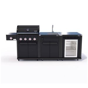 Coleman Revolution 4 Burner Kitchen With Sink And Fridge Module - Matt Black