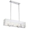 Telbix Pelion Modern Pendant Hanging Lamp Light Metal Glass Chrome Clear Polished Chrome