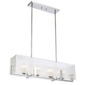 Telbix Pelion Modern Pendant Hanging Lamp Light Metal Glass Chrome Clear Polished Chrome
