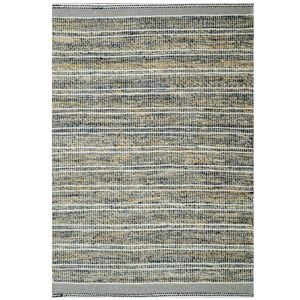 Handwoven Wool & Jute Rug-Jasmine 6332-Ash Grey/Ivory-160x230cm