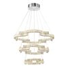 Telbix Jura Modern Pendant Hanging Lamp Light Crystal Stainless Steel Chrome Gloss