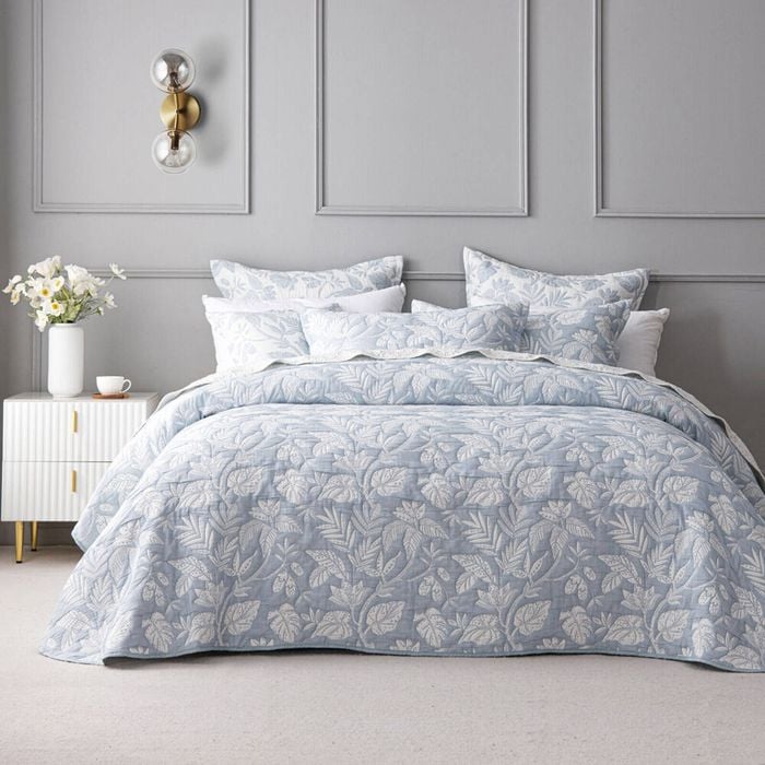 Bianca Laurieton King Blue  Bedspread Set Quilt w/ Pillowcase