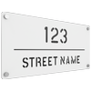 ProtectorAl 580 x 280mm White Satin ACM Cut Through Custom House Sign