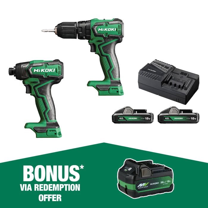 HiKOKI 18V 2 Piece Brushless Compact Combo Kit