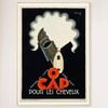 Galrie O Cap Pour Les Cheveux Vintage Advertising Poster by Charles Loupot Art Decor, Wood Frame, 70 x 100cm (28 x 40inch)