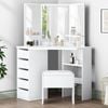 Alfordson Dressing Table Stool Set White