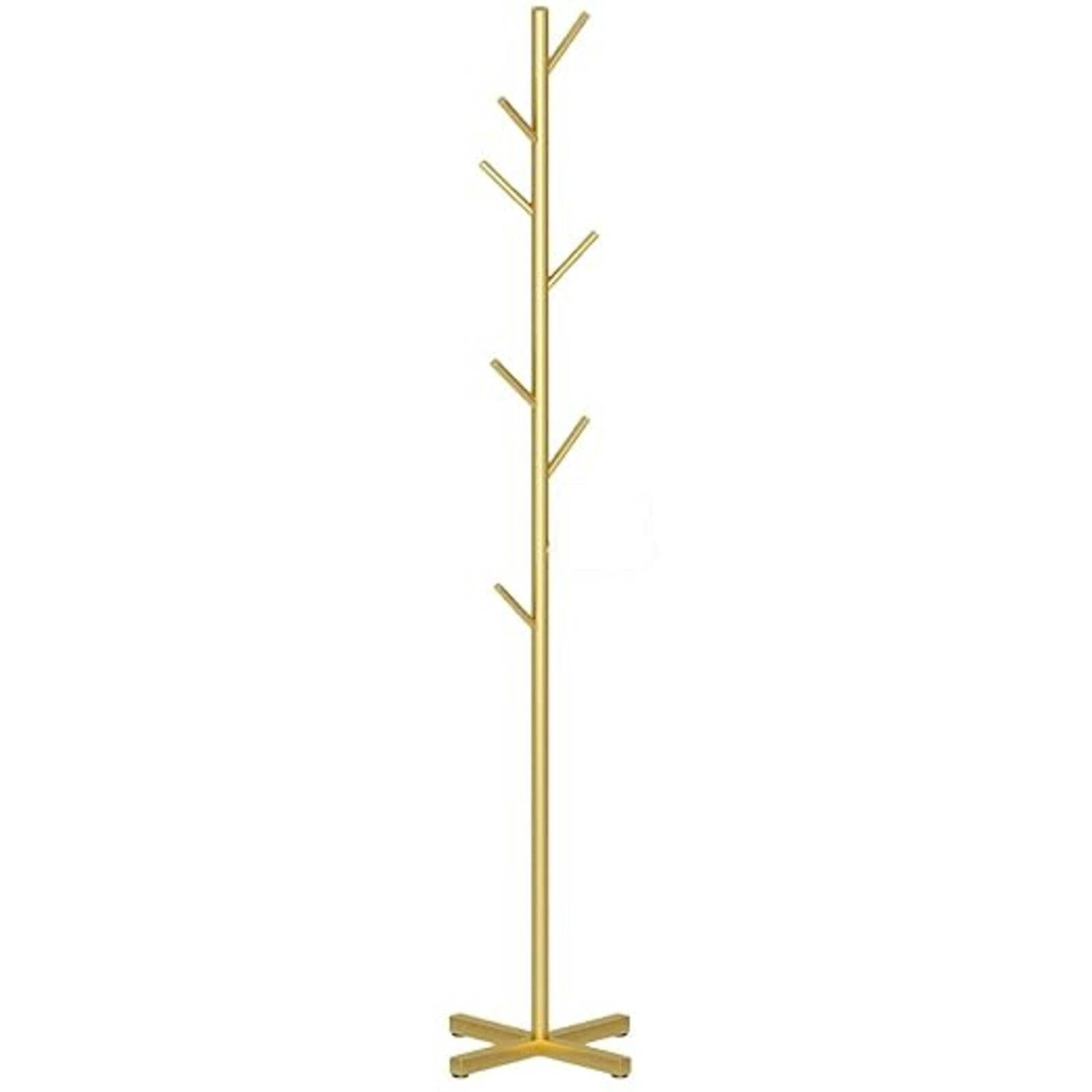 P&P Natural Wood Freestanding Coat Rack with Sturdy Base and Tree-Style ...