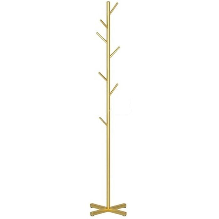 P&P Natural Wood Freestanding Coat Rack with Sturdy Base and Tree-Style Design for Entryway Organization
