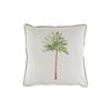 Maine & Crawford St Barts 50x50cm Palm Print Cotton Cushion - White/Green