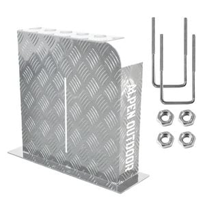 Alpen Outdoor Silver Fuel Tank Cover Right Side Base Mount