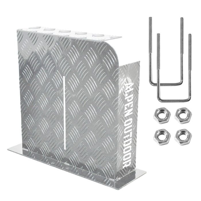 Alpen Outdoor Silver Fuel Tank Cover Right Side Base Mount