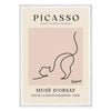 Galrie Picasso's Elegant Cat Art Print Premium Museé d'Orsay Collection for Home Decor, White Frame, A0 84 x 119cm (33 x 47inch)