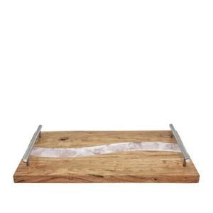 J.Elliot Home Bently 60x28cm Serving Tray w/ Handles - White