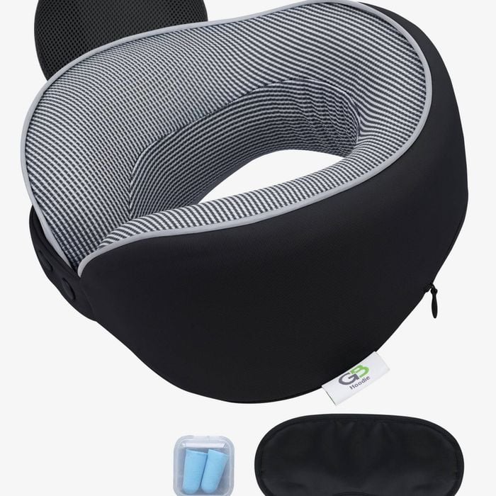 Travel Pillow Memory Foam Neck Pillow Black