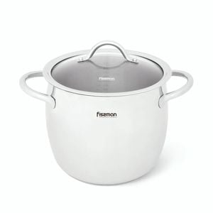 Stockpot With Glass Lid Stainless Steel 7.7 Ltr - Vivien Series