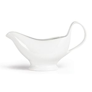 Olympia Whiteware Gravy Boats Porcelain Stackable White 340ml 12oz 6 Pack