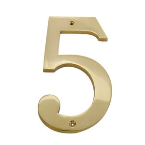 Sandleford 150mm Brass House Number 5
