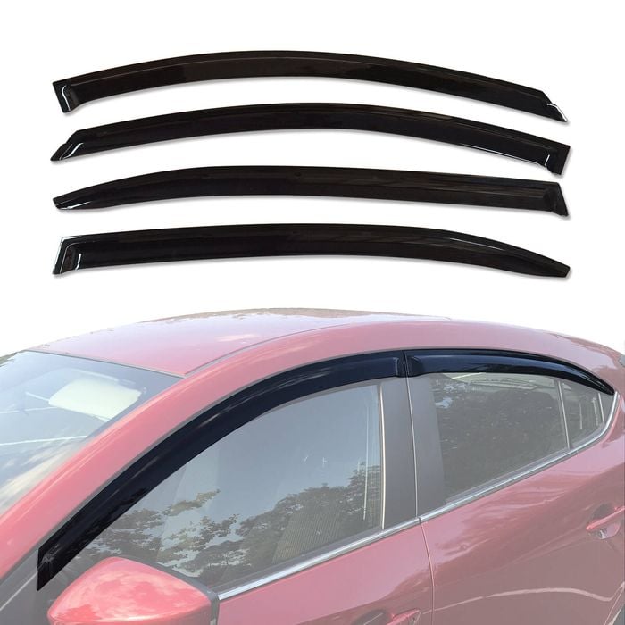 AUSGO Injection Weather Shields for Mazda 3 BM BN Series 2013-2019 Weathershields Window Visors Wind Deflectors