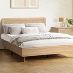 Oikiture Wooden Bed Frame -Queen