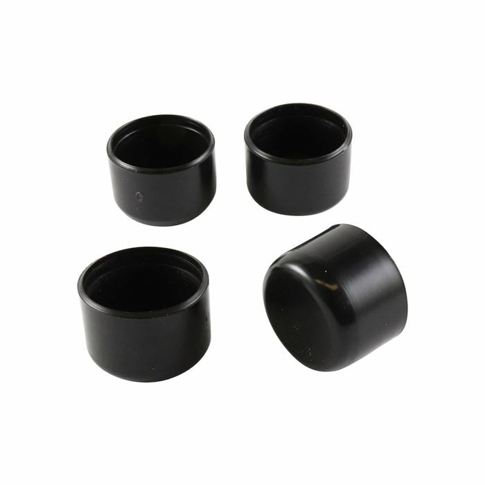 Surface Gard 22mm Black Round Plastic External Chair Tip - 4 Pack