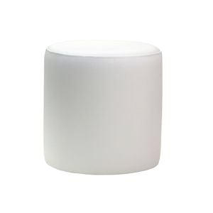Durafurn Round Ottoman 430mm Diameter x 450mm High  - White Vinyl