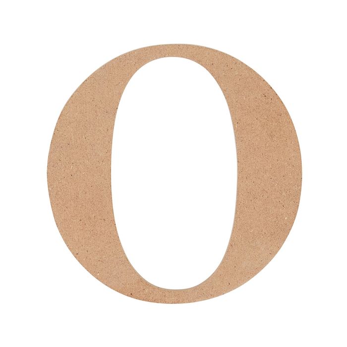 All Set 9cm MDF Alphabet Letter O
