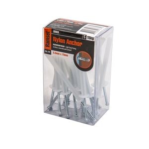 Ramset 6.5 x 75mm Mushroom Head Nylon Brick Anchor - 20 Pack