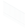ProtectorAl 1201-2400W x 1500H Pearl White Raked 16-30º Flat Top Pool Fence Panel