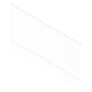 ProtectorAl 1201-2400W x 1500H Pearl White Raked 16-30º Flat Top Pool Fence Panel