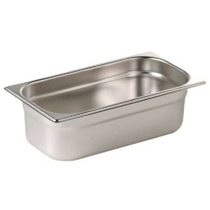 Vogue Gastronorm Tray Stainless Steel 1/3 Size 150mm Deep Commercial Kitchen Storage