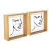 Nicola Spring 3d Deep Box Photo Frames - 8 X 8" With 6 X 6" Mount - Light Wood - Pack Of 5