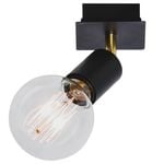 Mercator Tiffany 1 Light Spotlight - Black