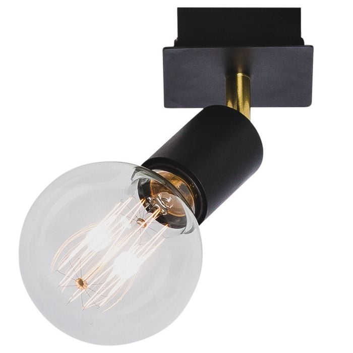 Mercator Tiffany 1 Light Spotlight - Black