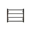 Forme Black Satin 4 Bar Square Heated Towel Rail