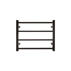 Forme Black Satin 4 Bar Square Heated Towel Rail
