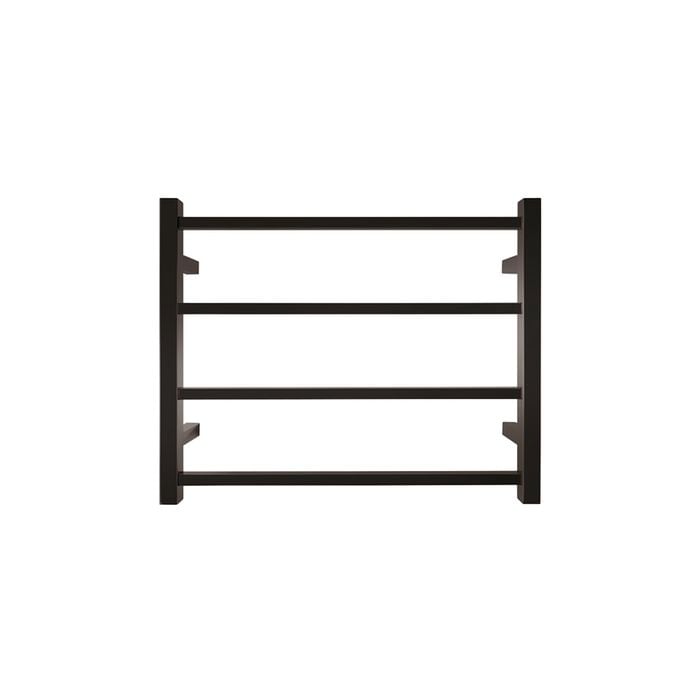 Forme Black Satin 4 Bar Square Heated Towel Rail
