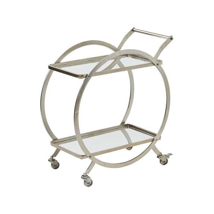Amalfi Walter Drinks Trolley Silver 72x80cm