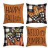 Catzon 4 Pcs Linen Throw Pillow Covers Autumn for Home