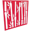 ProtectorAl 300 - 1200 x 300 - 1200mm Light Red / Gloss White Bamboo Unframed Composite Deco Panel